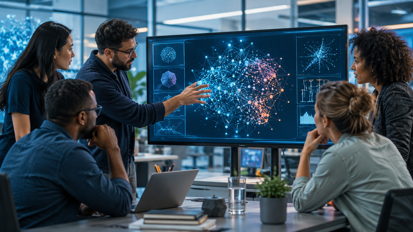 Equipe Data Science travaillant sur un modele IA