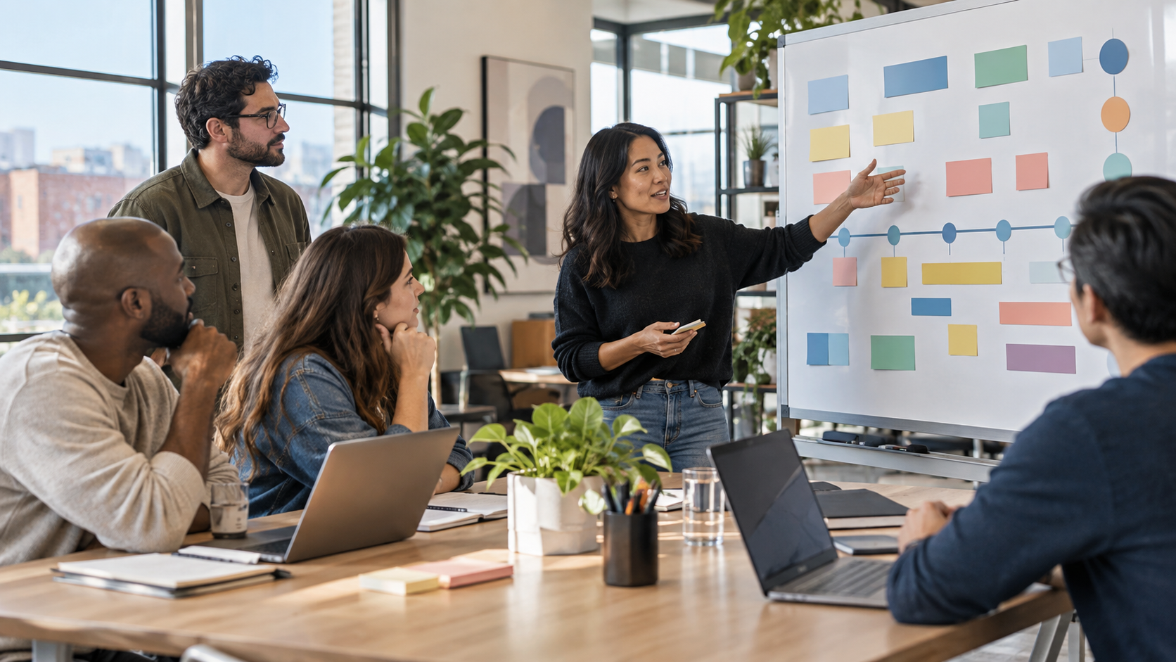 Product manager animant une priorisation
